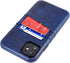 Dockem Wallet Case for iPhone 11 with Built-in Metal Plate for Magnetic Mounting & 2 Credit Card Holders, Navy Blue