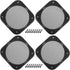 ACROPIX Universal 4" Car Speaker Grills Cover, Mesh Square Audio Speaker Subwoofer Protector Case, Pack of 4