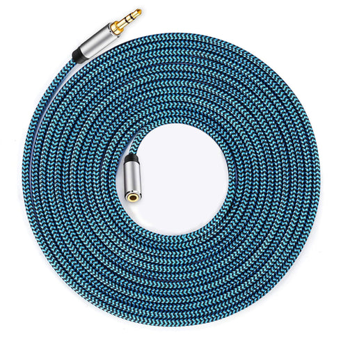 AUX Extension Cable 25FT, 3.5mm Male to Female Stereo Audio Extension Cable for iPhone, iPad, Smartphones