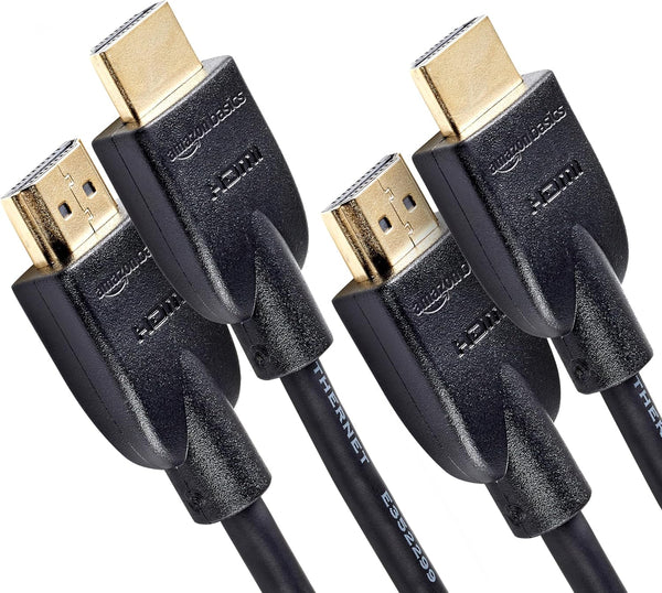 Amazon Basics HDMI 2.0 Cable, 2-Pack, 6ft, 4K@60Hz, High-Speed 18Gbps, 2160p, 48