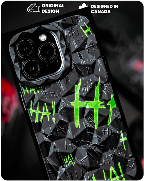 SIMPLYMDRN Jok3ster Case for iPhone 13 Pro, Glossy Shockproof Protective Shattered Series for Men, 6.1 Inch, Black