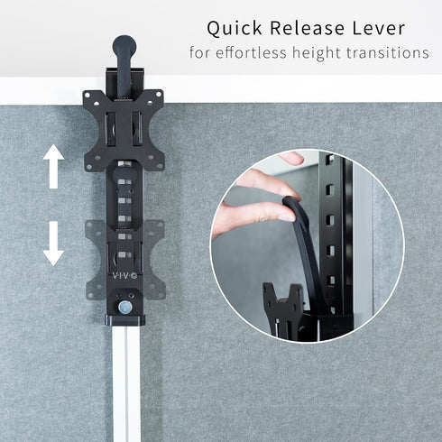 VIVO Black Office Cubicle Bracket VESA Monitor Mount Stand Hanger for 17 to 32 inch Screen (Mount-CUB1)