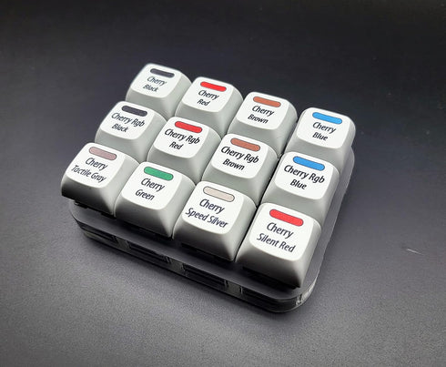 Max keyboard Cherry MX Switch Tester, 12-Key Switch Testing Tool, Mechanical Keyboards, Printed PBT Keycaps with Cherry