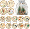 Uflashmi Woodland Baby Monthly Milestone Signs, 7Pcs Double Sided Wooden Months Baby Milestone