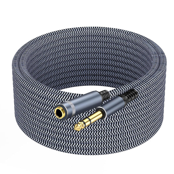 1/4 inch Extension Cable 10ft, 1/4" inch Male to Female Stereo Headphone Guitar Extension Cable, Quarter inch Headphone