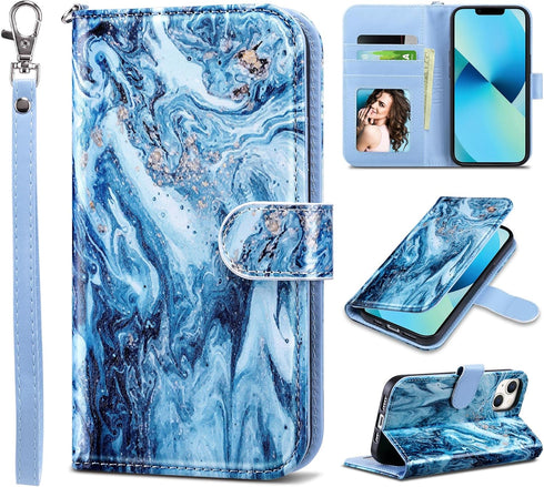 ULAK Compatible with iPhone 13 Wallet Case for Women, Premium PU Leather Flip