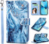 ULAK Compatible with iPhone 13 Wallet Case for Women, Premium PU Leather Flip