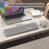 KEQTFT 110 1xUSB Wireless Keyboard and Mouse Combo, Round Quiet Keys, Adjustable Optical Mouse, Share Receiver, Power
