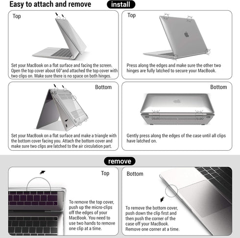 IBENZER Compatible with 2022 2021 2020 MacBook Air 13 inch Case M1 A2337 A2179 A1932, Crystal Clear Hard Shell