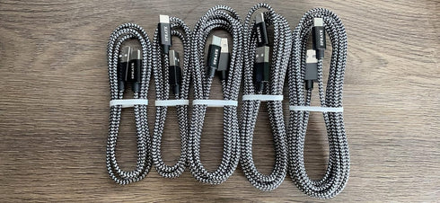 SPEATE USB Type C Cable 5-Pack: Fast Charging, High-Speed Data Sync for Galaxy S9, Note, LG, ONEPLUS & More (Black Gray)