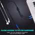 Headphone Splitter 5FT, 3.5mm Female to Dual 3.5mm Male Y Splitter Cable for Smartphone Headset to PC Adapter