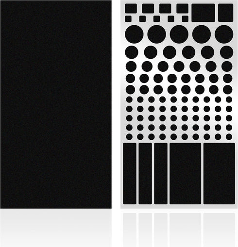 FLANCCI LED Light Blocking Stickers - Blackout LED Covers, Dim 50%-80% of Lights, 2 Sheets (1 Cut Out + 1 Uncut)