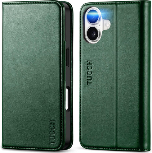 TUCCH Wallet Case for iPhone 17 (6.3") 2025, 3 Credit Card Holders, RFID
