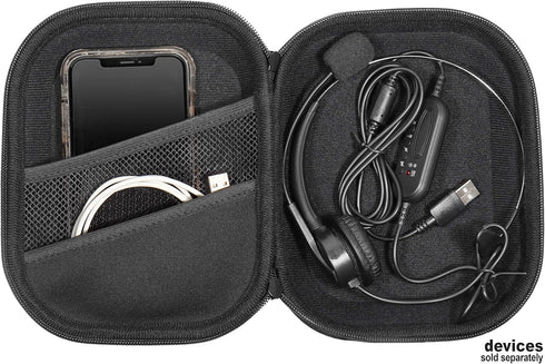 getgear Headset Case for Jabra BIZ 1500, Evolve 65, Plantronics Voyager 104, Blackwire C5220, C3220, Mpow Pro, V5.0