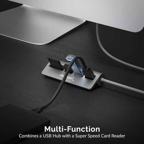 SABRENT 3.0 5-in-1 3 3.0 (HB-U3CR) USB-C Hub, USB SD Card Reader, SD & TF Dual Slot + USB Hub Portable Compatible