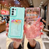 Tuokiou Samsung Galaxy S23 Case, Pink Wallet Phone Case with Card Slot & Transparent Protective Soft TPU