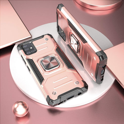 Galaxy A71 5G Case with Screen Protector, Shockproof Slim Fit Case with Car Mount Kickstand, Lightweight Protective
