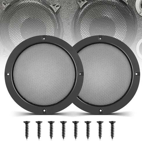 6.5 Inch Metal Mesh Round Speaker Grill Cover, Universal Decorative for Car Speaker Mounting, 8PCS Screws