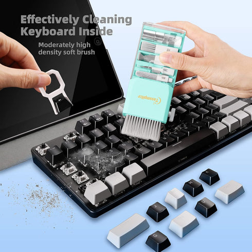 Electronics Keyboard Repair Kit with 3 in 1 Earbud Cleaner Pen, Camera Lens Pen, Suitable for iPad, iPhone, Cell Phone