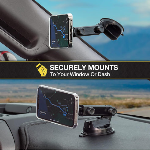 Scosche MP2WDEX2-XTSP MagicMount Pro2 Magnetic Car Phone Holder, Telescoping Windshield or Dashboard Mount, Compatible