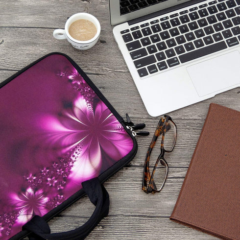 RICHEN 10 inches Messenger Bag Carrying Case Sleeve with Handle for 7 to 10-Inch Laptops/Notebook/ebooks (Flowers)