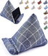 Handmade Phone Pillow Holder - The Wedge Mobile Device Stand for All Smartphones, 7 x 6.1 x 5.5 Inches (Gray Plaid-1)