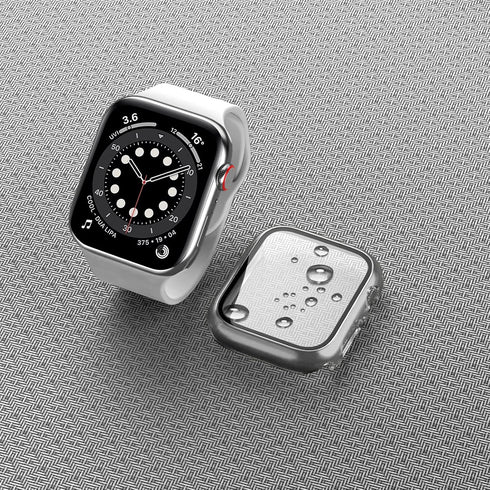 BHARVEST 2 Pack Hard PC Case for Apple Watch SE 2022/Series 6/5/4/SE 44mm with Tempered Glass Protector