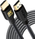 PowerBear 4K HDMI Cable 25 ft, 2 Pack, High Speed with Braided Nylon & Gold Connectors for PS5, Xbox One