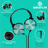 Kids Headphones Bulk 5 Pack, On Ear Color Varieties, Comfy Swivel Earphones for Classroom and Travel