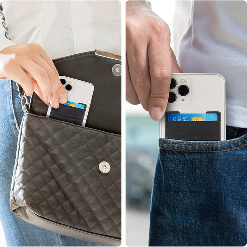 TalkWorks Phone Credit Card Holder, Adhesive Wallet Compatible with iPhone 15 Pro/15 Pro Max, Pack of 3
