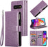 UEEBAI Wallet Case for Samsung Galaxy S10 Plus, PU Leather Magnetic Closure Handbag with Card Slots (Glitter Purple)