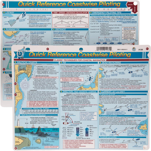 Davis Instruments Coastwise Piloting Quick Reference Card - Classic Techniques for Costal