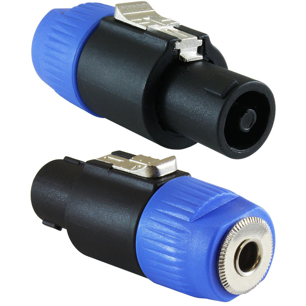 GLS Audio Speaker Plug Adapter, 1/4" to Twist Lock 4 Pole & 2 Pole, Compatible with Neutrik Speak-On Series