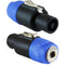 GLS Audio Speaker Plug Adapter, 1/4" to Twist Lock 4 Pole & 2 Pole, Compatible with Neutrik Speak-On Series