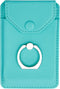 Cell Phone RFID Ring Stand Wallet for iPhone Android - Adhesive Credit Card Holder, Green