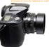 Fotasy Metal 55mm Lens Hood, 55 mm Hood Shade, Compatible with Standard Prime Lense with 55mm Filter Thread Diameter, Screw-in, with 58mm Lens Cap