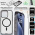 REBEL Clear Case for iPhone 15 Pro, Frosted Series Gen-5, Strong MagSafe Compatible, Protective Shockproof Bumpers