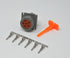 Deutsch HDP10 6-pin Male Diagnostic Connector kit, 10-12 AWG Stamped Contacts