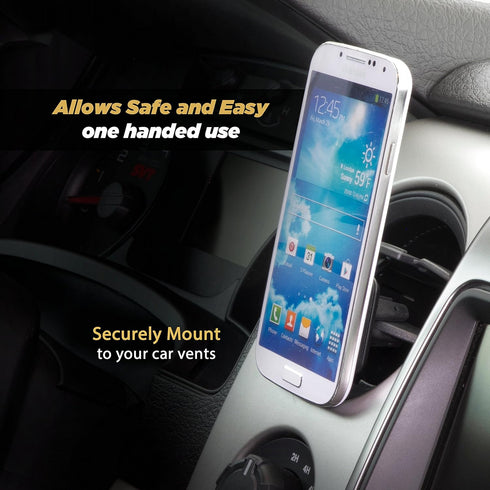 Scosche MAGVM2 MagicMount Magnetic Phone Mount for Car Air Vent, Universal Holder for iPhone, Samsung, All Devices