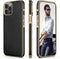 LOHASIC Leather Case for iPhone 13 Pro Max – Slim Soft Luxury Chrome Edge Cover, Business Designer Case for Men Women -