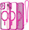 Meifigno Candy Mag Series Case for iPhone 15 Plus 6.7" - Barbie Pink, MagSafe Compatible, Full Camera Protection,