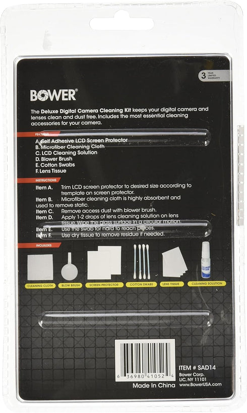 Bower SAD14 6-in-1 Digital Camera Cleaning Kit