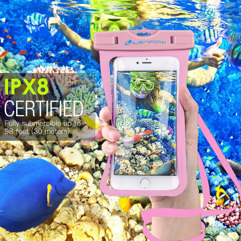 2-Pack Waterproof Phone Case, IPX8 Lanyard Waterproof Pouch, Universal Clear Dry Bag for iPhone 15/14/13/12 and Samsung