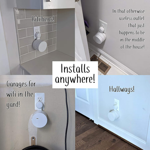 Google WiFi Outlet Holder Mount, New 2020 Version Round Plug, Wall Mount Holder Stand Bracket for Routers