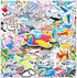 100 Set Pcs Airplane Stickers for Adults Teens, Airplane Party Supplies, Aircraft Waterproof Viny Stickers and Decals