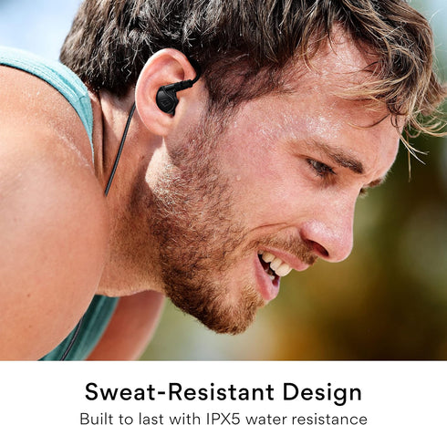 MEE audio M6 Sport Wired Earbuds, Noise Isolating, Sweatproof Earphones for Running/Gym/Workouts, Black