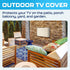 32 Inch Garnetics Outdoor TV Cover Waterproof, Weatherproof TV Enclosures with Smart Shield Screen Protectors, Ideal