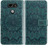 Phone Case for LG Aristo 5/K31/Fortune 3/Phoenix 5/K8x, Wallet with Tempered Glass Screen Protector, Dark Green