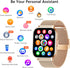 Smart Watch for Women Men, 2.0" Fitness Tracker with Heart Rate Blood Pressure Blood Oxygen Monitor for Android iOS