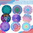 Weewooday 18 Pcs Magnetic Phone Plates Mandala Flower Round Mount Holder with Adhesive for Phone Magnet, Car Mounts